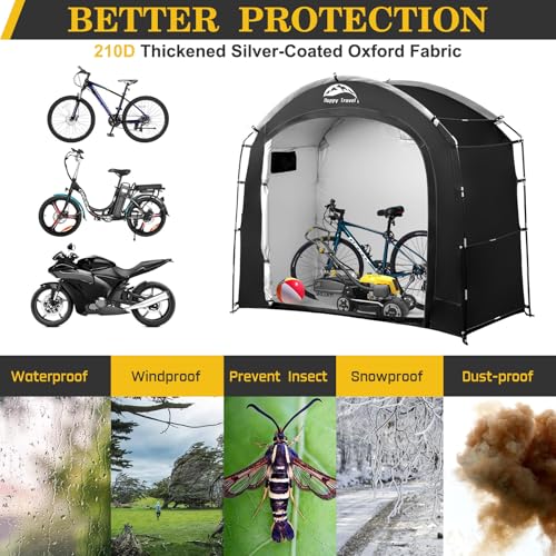 Bike Storage Shed Tent, Waterproof Portable Bicycle Cover Shed - Image 6
