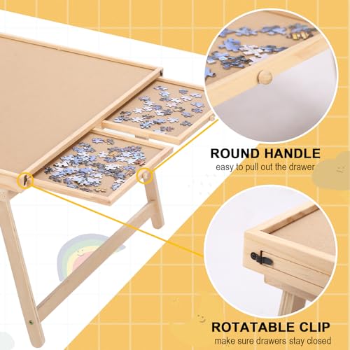 Puzzle Board 1500 Pieces,2 in 1 Jigsaw Puzzle Table with Folding - Image 4
