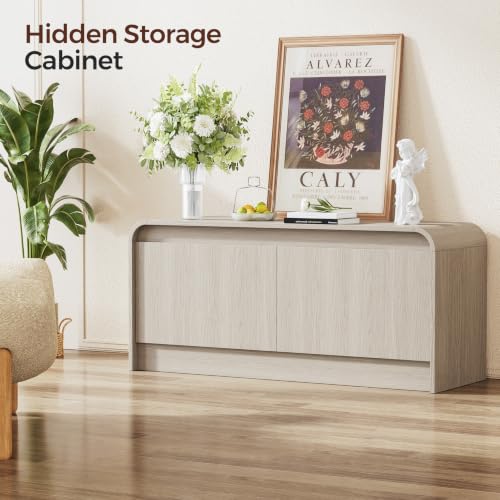Modern Curved Entryway Shoe Storage Bench - Image 7
