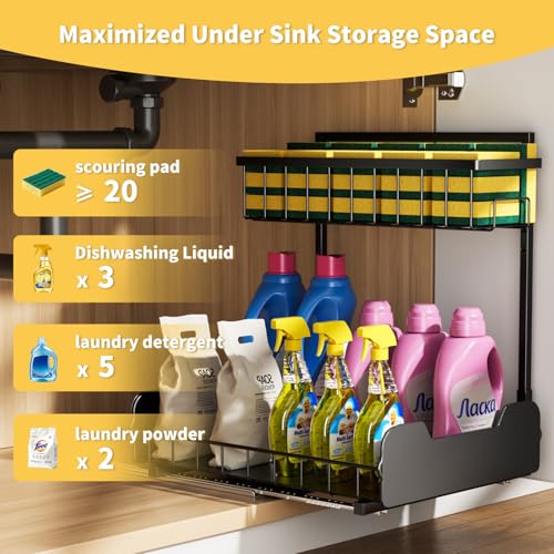 PureBox Under Sink Organizer, 2-Tier L-Shaped Pull O | All Products - Image 5