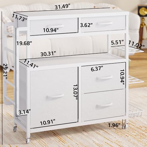 LIVEHOM Wrapping Paper Storage, Rolling Gift Wrap Station - Image 3