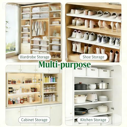 Expandable Closet Shelf Organizer, Adjustable Shelves - Image 6