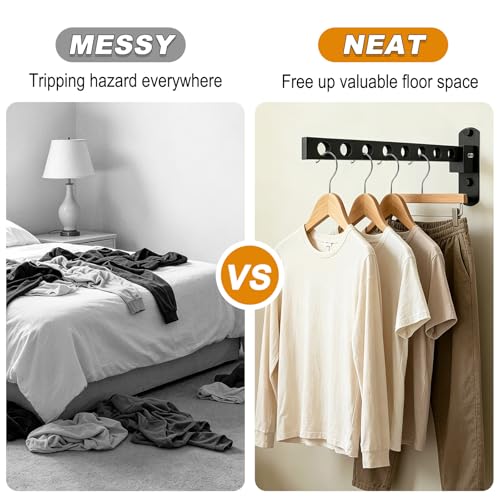 Wall Mounted Clothes Drying Rack, Space Saver - Image 6