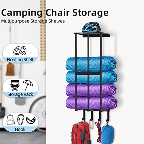 Camping Chair Wall Storage for Garage, Metal Camping Chair - Image 5