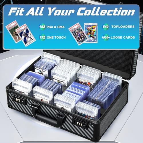 Large Graded Card Storage Box 4-Row with Combo Lock - Image 3