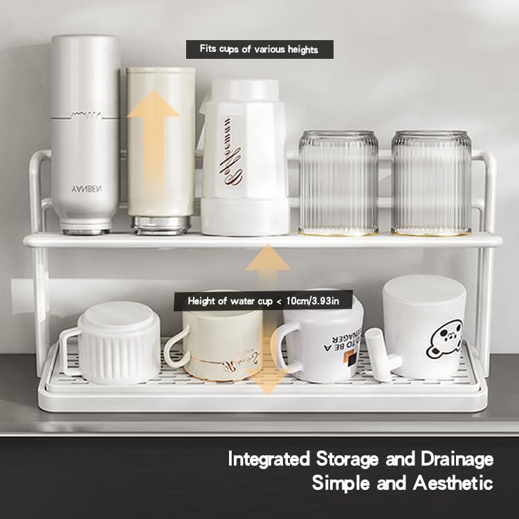 2-Tier Space-Saving Drain Rack with Removable Tray - Image 7