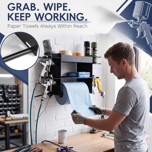Hicarer Paint Gun Rack Paper Towel Shelf Wall Mount Organizer - Image 4