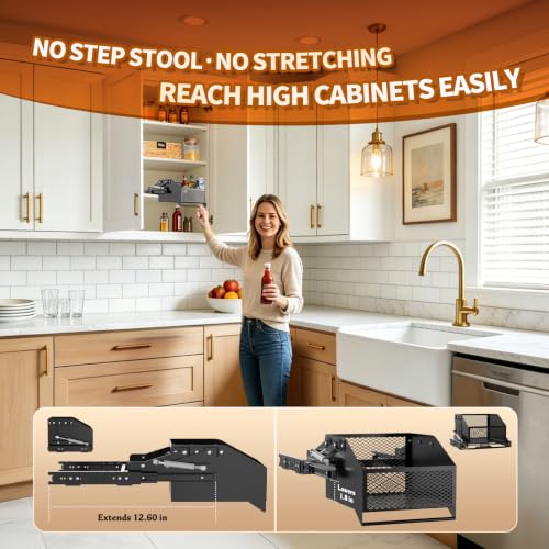 HOUSE AGAIN Pull-Down Cabinet Organizer for High/Deep Cabinets - Image 4