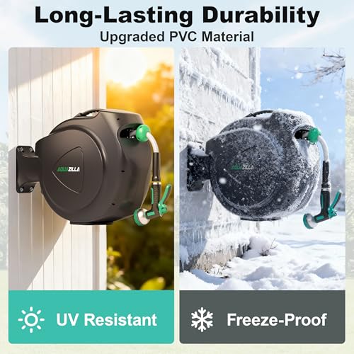 Retractable Garden Hose Reel, 100Ft x 1/2" Durable Wall Mounted - Image 4
