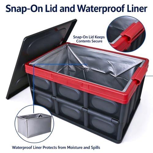 Collapsible Storage Crate, 55L(14.5Gal) Car Trunk | Home Organization - Image 4