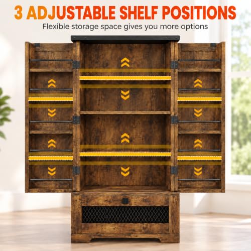 Sewing Cabinet with Storage, 47" Tall Craft Organizer - Image 5