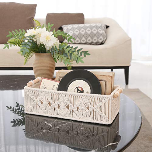 Mkono 2Pc Macrame Storage Basket, Boho Decor Toilet Paper - Image 4