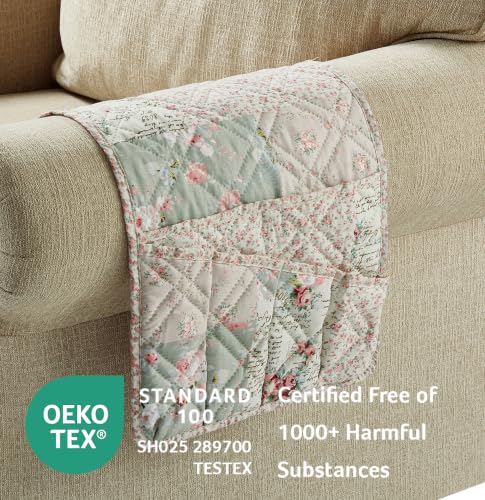 Brilliant Sunshine Soft Pink Rose & Sage Couch Armrest - Image 4