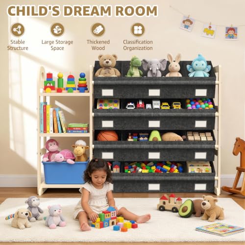 Toy Storage Organizer with 3 Shelves and 12 Bins | Home Organization - Image 7