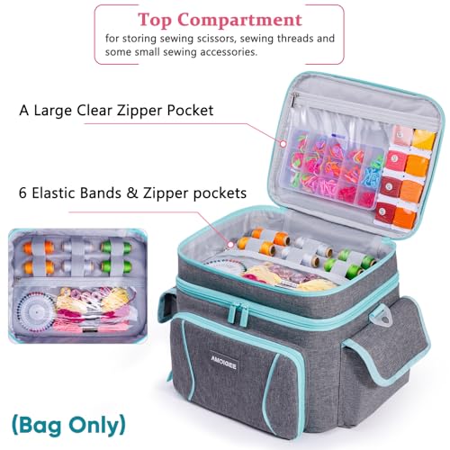 Double-Layer Sewing Storage Bag with Dividers for Sewing - Image 4