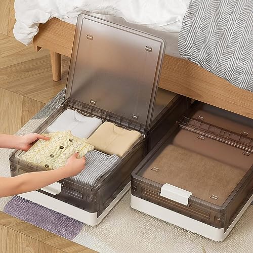Under Bed Storage Containers, Stackable Under Bed Rolling Storage - Image 6