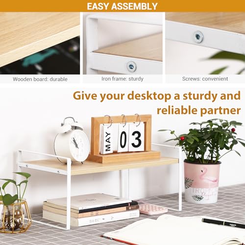 YGYQZ Desk Shelf Organizer for Top of Desk, 1-Tier Desktop - Image 6