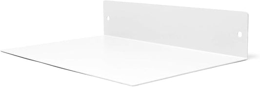Buhbo Mitus Floating Shelf Wall Mounted (8 inch x 12 inch) Heavy Duty Industrial Modern Steel, White