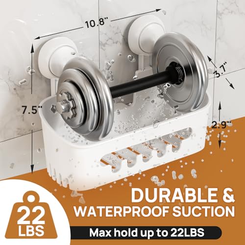 LEVERLOC Shower Caddy Suction Cup Set Shower Organizer & Soap - Image 4