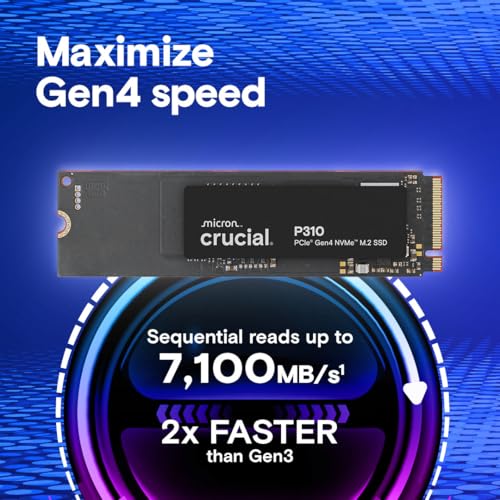 Crucial P310 2TB SSD, PCIe Gen4 NVMe M.2 2280 - Image 3