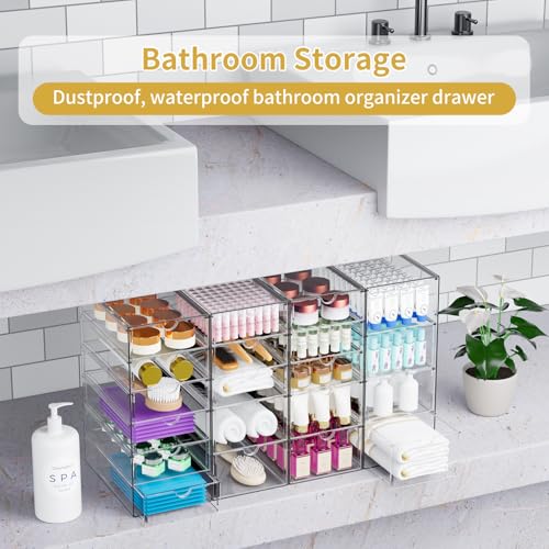 20 Drawers Acrylic Makeup Organizer, stackable Acrylic Storage - Image 8