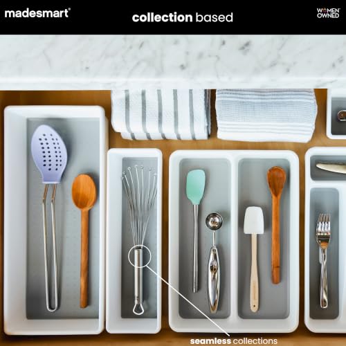 madesmart Classic 13 x 4 Long Drawer Organizer, White - Image 4