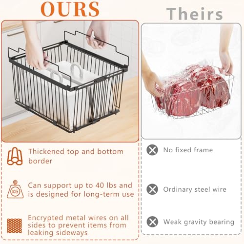 Large Freezer Organizer Bins for 5 to 9 Cu.Ft,Leak-Proof Bottom，3 - Image 4