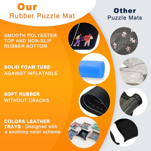 Napzy Jigsaw Puzzle Mat Roll Up Set 1500 Rubber Base Board - Image 6