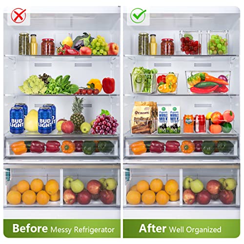 Set Of 10 Refrigerator Pantry Organizer Bins, Clear | All Products - Image 7