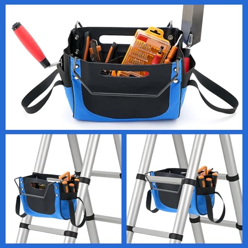 Aliceset Upgraded Ladder Tool Holder Bag with Metal Frame - Image 5