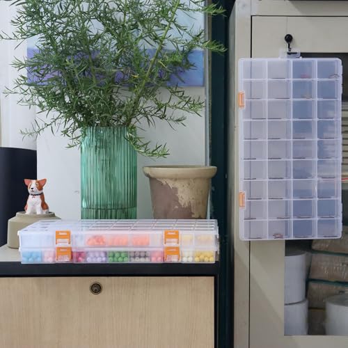 3 Pack 36 Grids Clear Plastic Storage Box with Dividers - Image 7