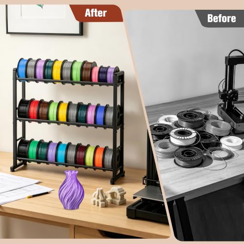 facka 3D Printer Filament Storage Rack, 3-Tier Metal - Image 4