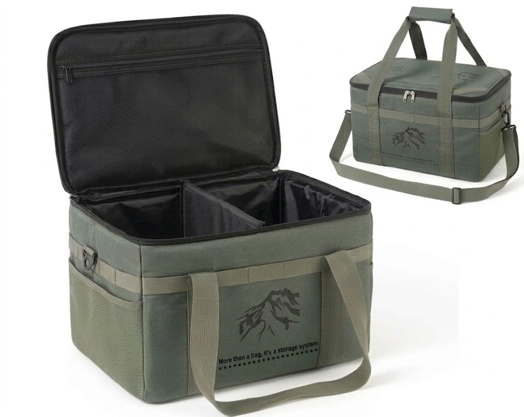 36L Multi-Functional Waterproof Camping Storage Box, Army Green - Image 1