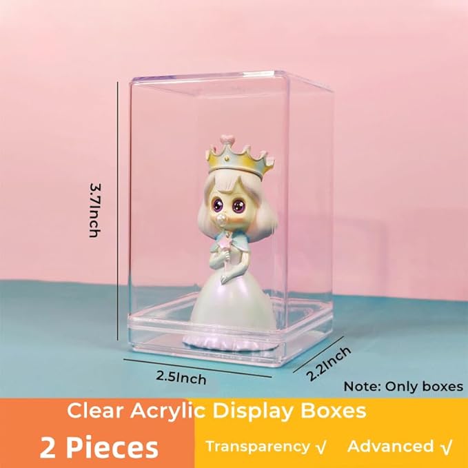 KissYou Acrylic Box Clear Display Box with Lid Plastic Square Cube Transparent Containers Jewelry Storage Box Wedding Party Favor Candy Boxes
