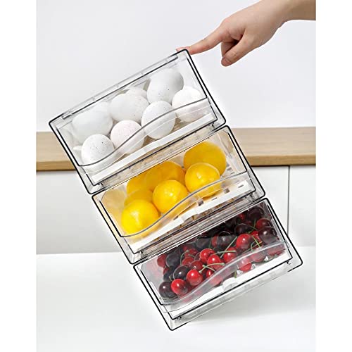 Diskary Fridge Organizer, Stackable Refrigerator Organizer Bins - Image 6