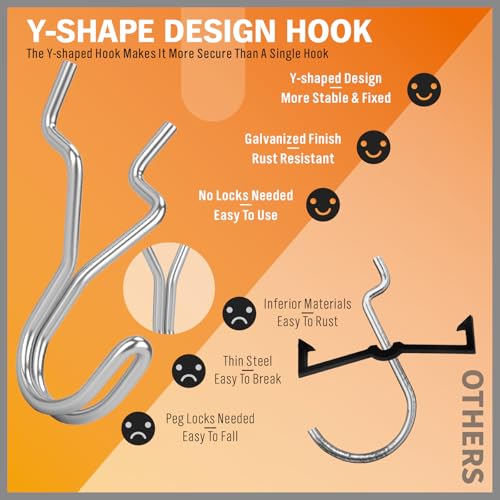 HORUSDY 309 PCS Pegboard Hooks Assortment Kit – 17 Types - Image 5