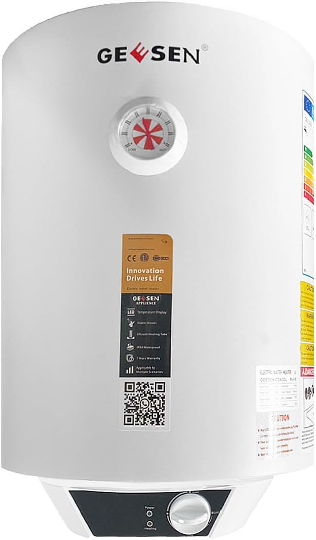 2000W Electric Hot 30L/50L/150L Water Heater Storage, RV TR Endless Trailer Indoor Waterproof Shower Water Heater Compact Point-of-Use, Bathroom Shower (30L) plug in 120v