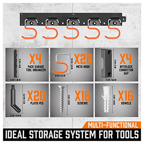HORUSDY 64 Inch Adjustable Storage System, Wall Mount Tool - Image 7