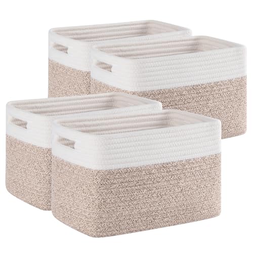 4 Pack Storage Baskets for Organizing, Woven Baskets for Shelves - Image 2