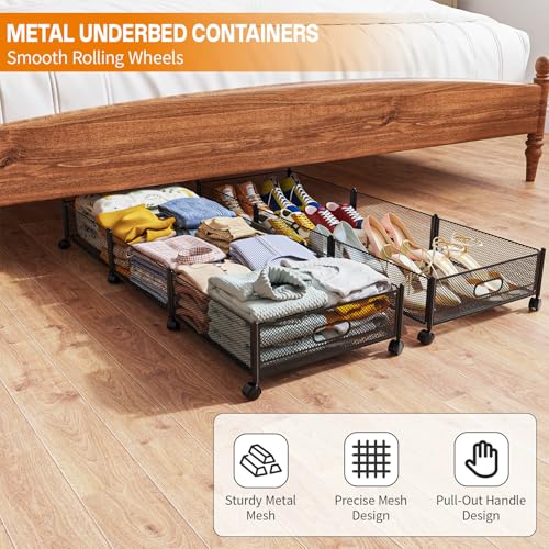 Under Bed Storage With Wheels, 47.2''/90lbs/57.6L - Image 5