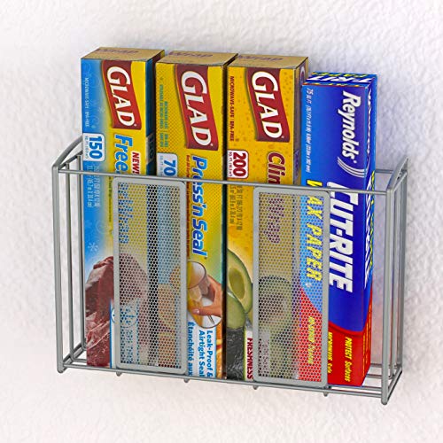 Simple Houseware Over Cabinet Door Mesh Organizer, Silver - Image 5