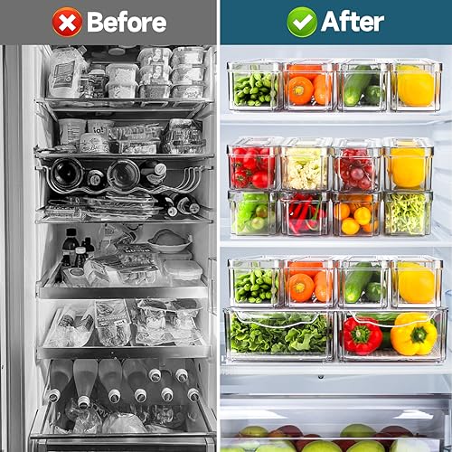 14 Pack Fridge Organizers and Storage - Refrigerator Organizer - Image 4