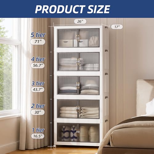 SAILUN 580Qt Stackable Storage Bins,Storage Cabinet Drawer - Image 7