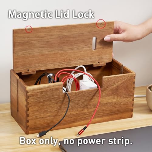 LiTY Acacia Wood Cable Management Box, Wooden Cord H | All Products - Image 4