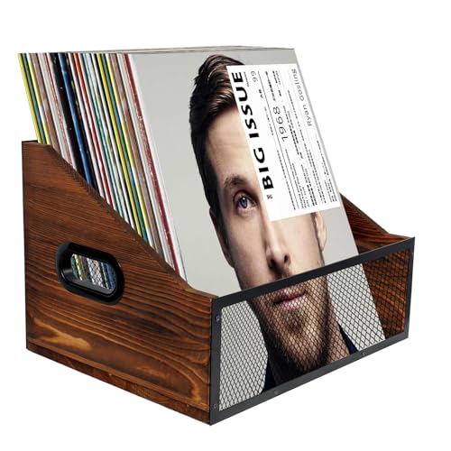 S&H Kaide Vinyl Record Storage, Rustic Record Holder - Image 2