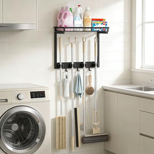 XLP Broom Holder Wall Mount, Mop Organizer Wall Hanging - Image 3