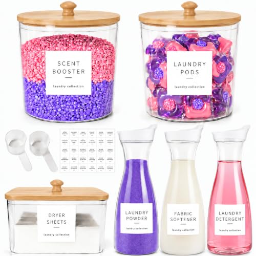 3+2+1 Pack Laundry Pods Containers & Dryer Sheet Holder & - Image 4