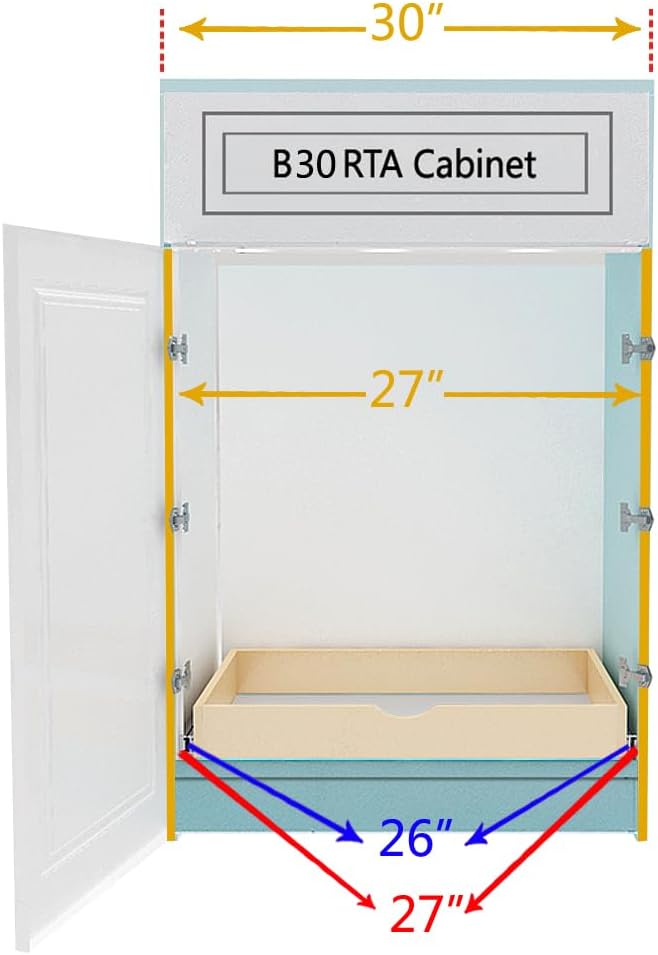 COUVER DIY Non-Assembled Birch Wood, Pull-Out Cabinet Organizers, Under Sink Organizers for Bathroom & Kitchen, Cabinet Slide-Out Organizers and Storage, Soft Closed Rail, 24 inch