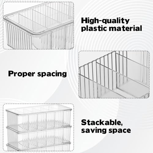 4 Pcs Cable Organizer Box, Clear Plastic Cord Storage Organizer - Image 4