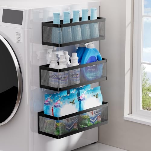 3 Pack Magnetic Shelves for Washing Machine，Laundry Organizer - Image 2